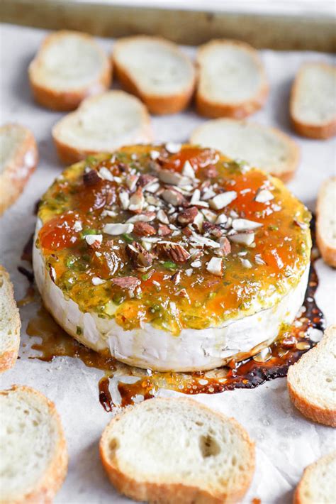 Easy Baked Brie Recipe With Jalapeño Apricot Jam - Basics with Bails