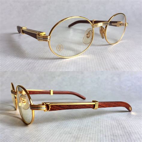 Cartier Giverny Bubinga Wood & 18K Gold | Designer glasses for men ...