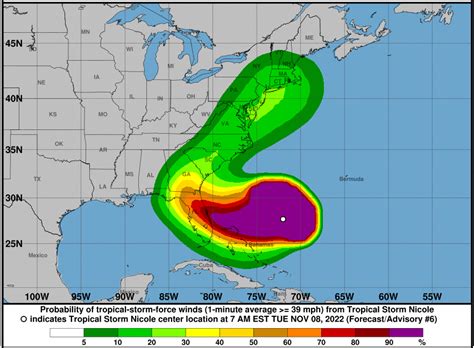 Nicole strengthens to tropical storm, moves toward Bahamas and Florida ...