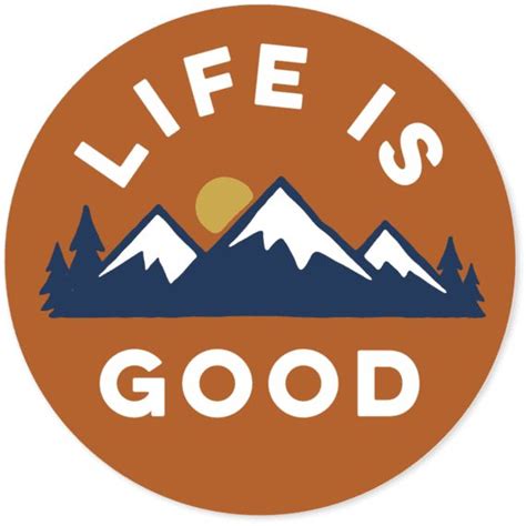 Home & Pet Mountain 4" Circle Sticker | Life is Good® Official Site ...