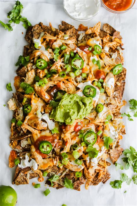 Loaded Baked Chicken Nachos | Recipe | Whole food recipes, Chicken nachos, Mexican food recipes