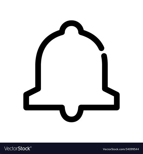 Bell outline icon Royalty Free Vector Image - VectorStock