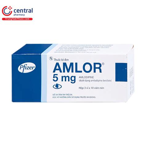 [CHÍNH HÃNG] Thuốc Amlor 5mg Pfizer điều trị tăng huyết áp