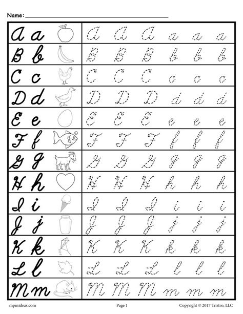 Cursive Uppercase and Lowercase Letter Tracing Worksheets! - Digital Download in 2021 | Cursive ...