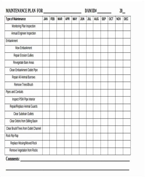 Landscape Maintenance Plan Template