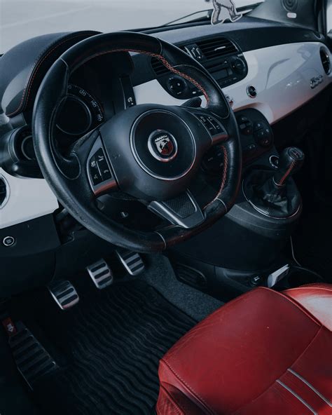 Close-up Photo Fiat 500 Abarth Interior · Free Stock Photo