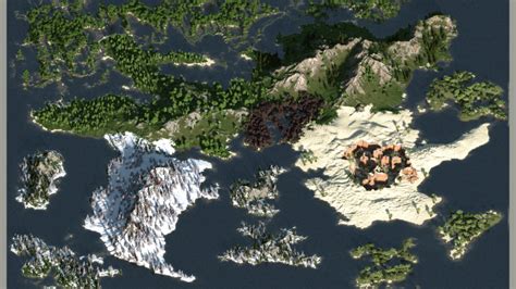 RPG continent - 2000х2000 [worldpainter] Minecraft Map