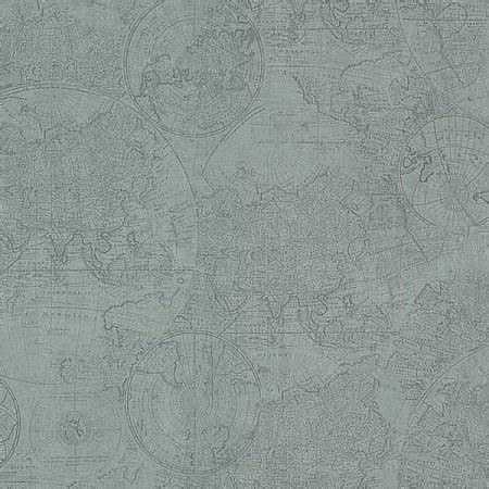 Cartography Teal Vintage World Map Wallpaper |Wallpaper And Borders |The Mural Store