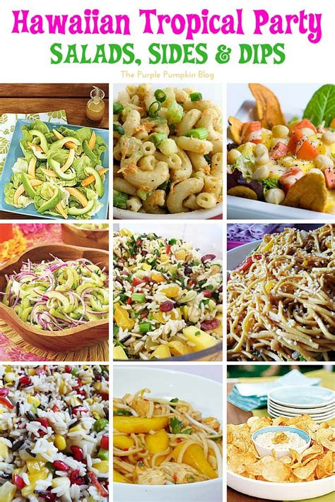 Hawaiian Tropical Party Recipes - Salad, Sides and Dips + lots more delicious recipes ...