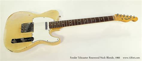 1966 Fender Telecaster Rosewood Neck Blonde | www.12fret.com