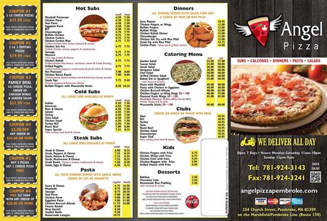 Angels Burger Menu