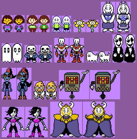 Undertale Overworld sprites by flambeworm370 on DeviantArt