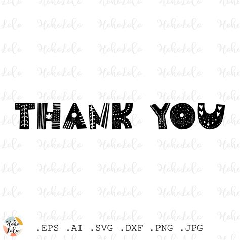 Thank You Svg, Lettering Svg, Thank You Clipart Png, Cricut - Inspire Uplift