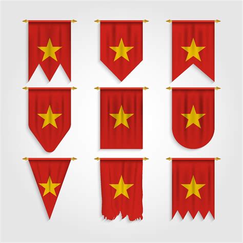 Vietnam flag in different shapes, Flag of vietnam in various shapes ...