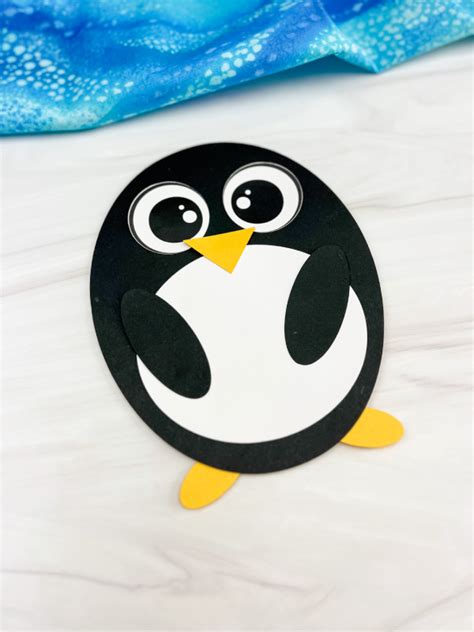 Penguin Shape Craft For Kids [Free Template]