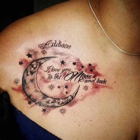 Love you to the moon and back tattoo. For my niece Addison. | To the ...