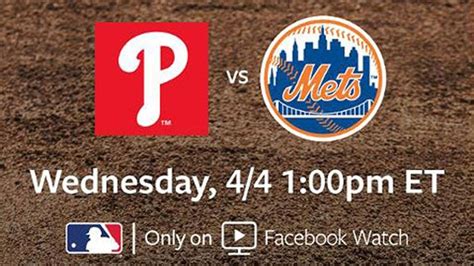 Phillies – Mets Game to Stream Live on Facebook | wnep.com