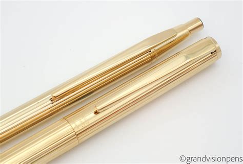 Vintage MONT BLANC Noblesse Fountain Pen & Ballpoint Set Rolled Gold (– Grand Vision Pens