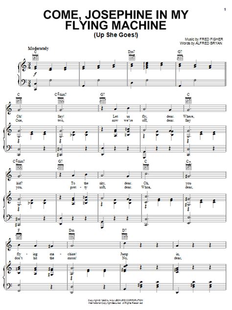 Come, Josephine In My Flying Machine (Up She Goes!) | Sheet Music Direct