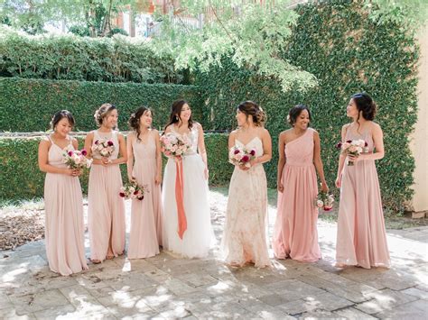 Romantic Blush-Pink Bridesmaid Dresses