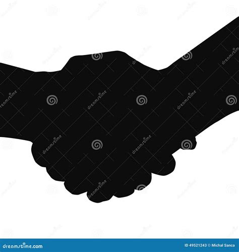 Vector Handshake Silhouette Stock Vector - Illustration of deal ...