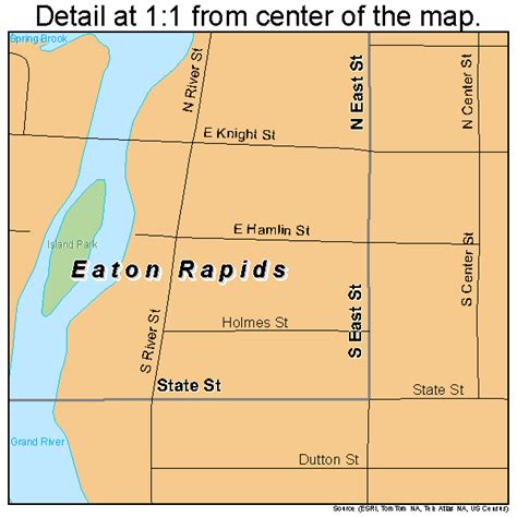 Eaton Rapids Michigan Street Map 2624540