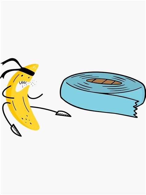 "Banana Duct Tape Modern Art " Sticker by ludju | Redbubble