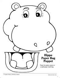 Image result for lion paper bag puppet template | Paper bag puppets, Puppet patterns, Hippo crafts