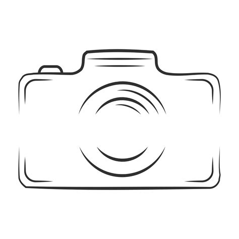 Camera Outline Vector, Photography outline, Camera Icon, Camera Vector ...