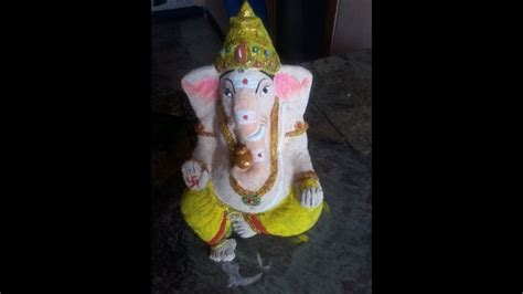 Painting clay model Ganesh || Arts and Crafts || How to paint clay ...