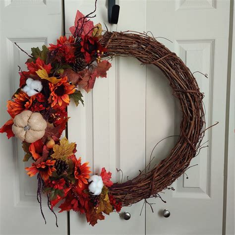 Fall Harvest Wreath. Farmhouse Front Door Wreath. - Etsy