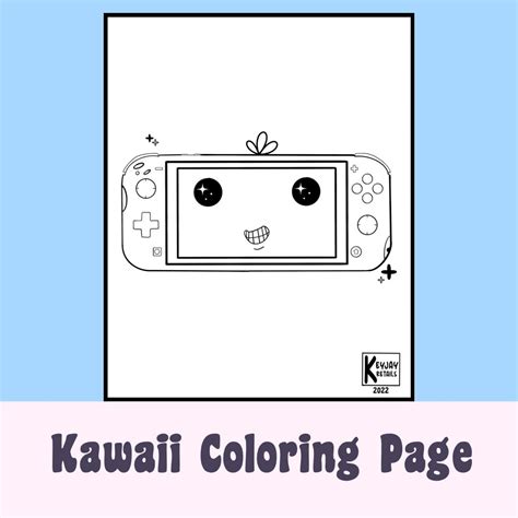 Kawaii Game Coloring Page Adults and Kids Coloring Page - Etsy