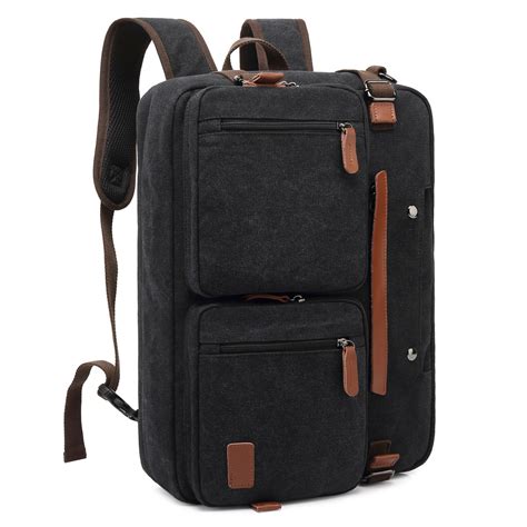 Convertible Backpack Briefcase Messenger Bag 17.3 Inch Laptop Tablet ...