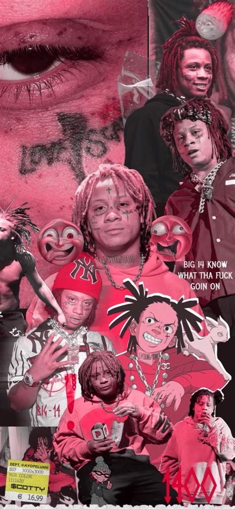 trippie redd aesthetic wallpaper pink