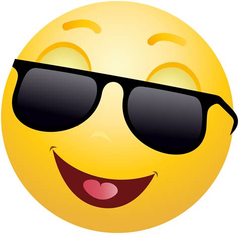 Smiling Emoticon Emoji With Sunglasses Clipart Info