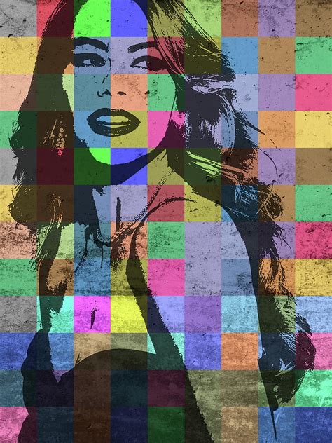 Sofia Vergara Pop Art Patchwork Portrait Mixed Media by Design Turnpike ...