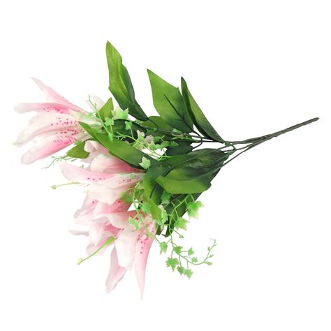 2x Stargazer Lily Bouquets Artificial Xmas Flowers Bouquets