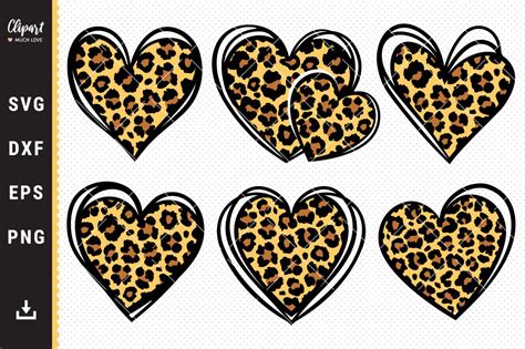 heart svg leopard heart svg love heart svg cheetah heart svg leopard ...