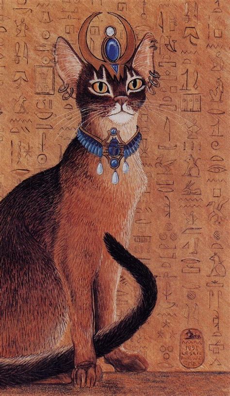 Egyptian Abysinnian Cat with Headdress Print of Original