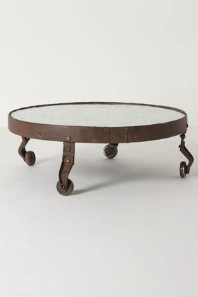 Round Industrial Coffee Table - Foter