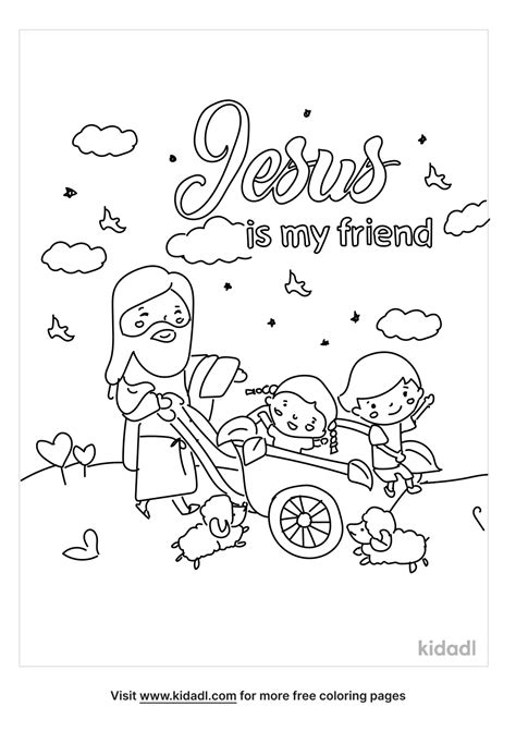 Free Jesus Is My Friend Coloring Page | Coloring Page Printables | Kidadl