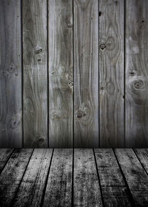 HUAYI Art Fabric Photography backdrop Black Vintage Wooden Floor Custom Photos For Studios ...