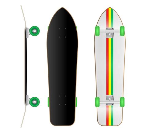 Premium Vector | Set of realistic skateboard deck template isolated eps vector