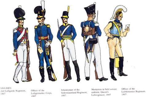 swedish troops of 1807 | Swedish army, Napoleonic wars, Army uniform