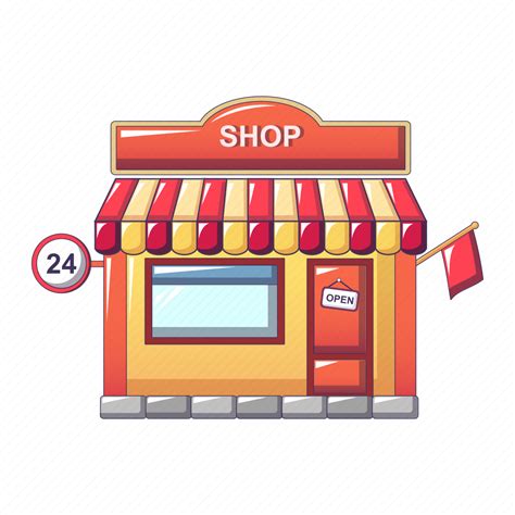 Building, cartoon, hours, shop, store, street, vik80 icon - Download on Iconfinder