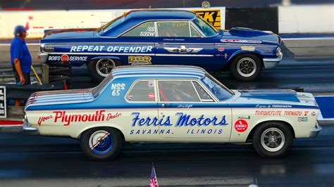 The Best Old School Drag Racing Nostalgia Super Stock Cars of The 60's Glory Days at Byron ...