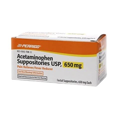 Perrigo Pain Relief Strength Acetaminophen Rectal Suppository Tablet