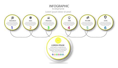 Premium Vector | Flow chart diagram with circle elements infographic ...