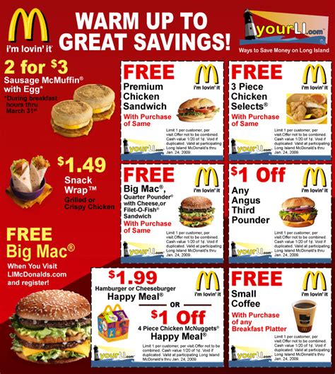 Free Printable Coupons: Mcdonalds Coupons