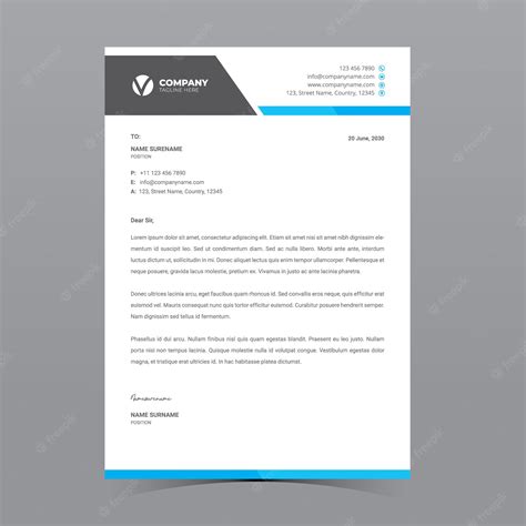 Premium Vector | A4 letterhead template